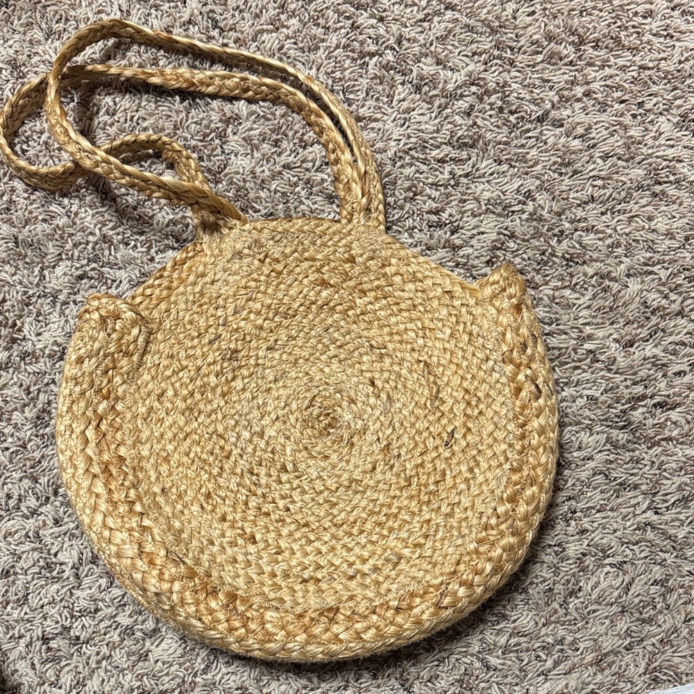 Noonday Collection - Natural Straw Woven Round Bag